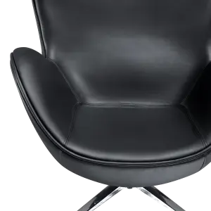 Flag Chair Zwart Leer