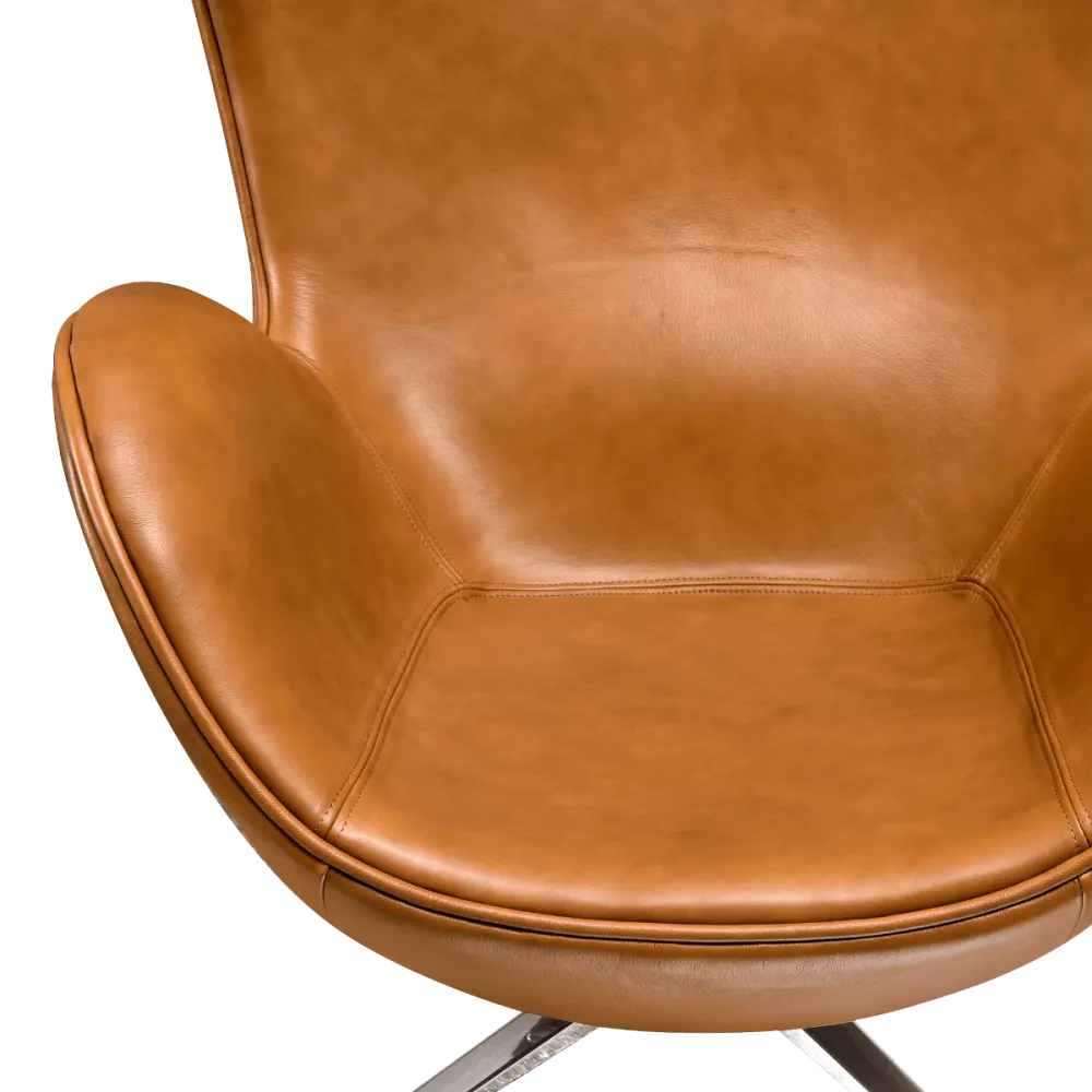 Flag Chair Cognac / Bruin Leer