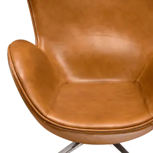 Flag Chair Cognac / Bruin Leer