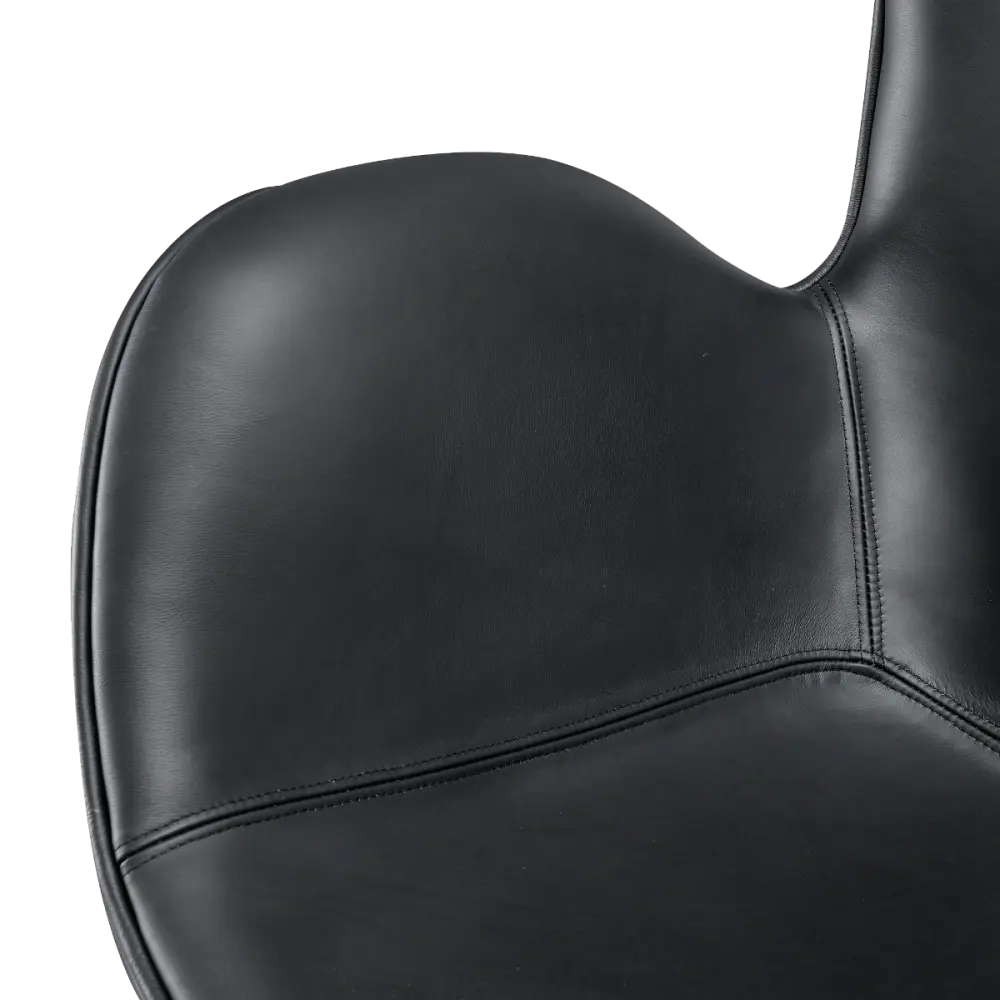 Flag Chair Zwart Leer