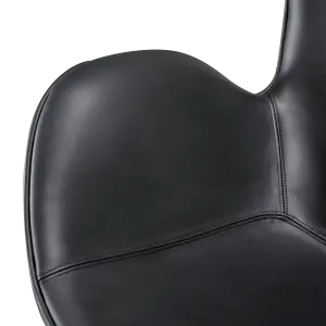 Flag Chair Zwart Leer