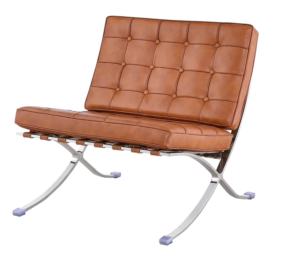 Barcelona Chair Luxe Volleer Cognac/Bruin