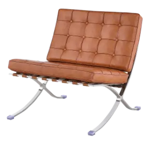 Barcelona Chair Luxe Volleer Cognac/Bruin