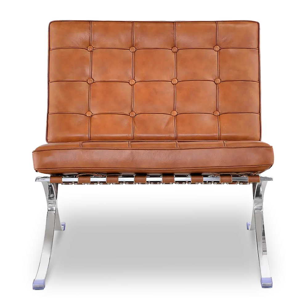 Barcelona Chair Luxe Volleer Cognac/Bruin