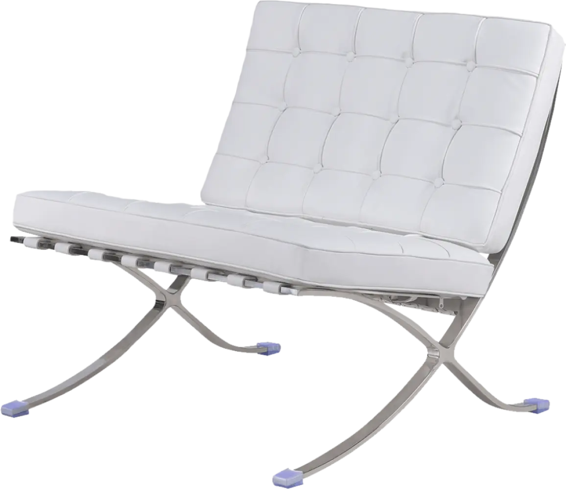 Barcelona Chair Luxe Volleer Wit