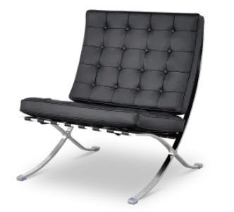 Paviljoen Chair XL Zwart Leer