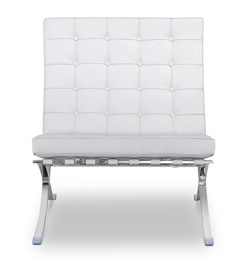 Paviljoen Chair XL Wit Leer