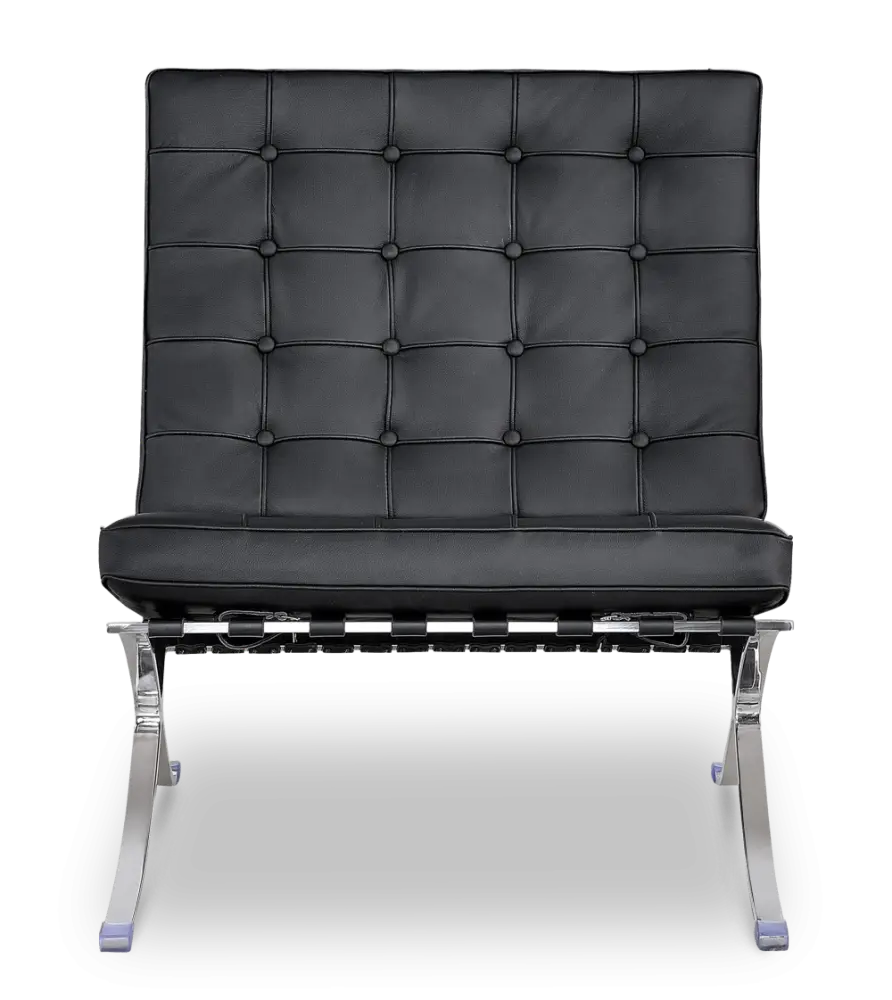 Paviljoen Chair XL Zwart Leer