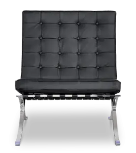 Paviljoen Chair XL Zwart Leer