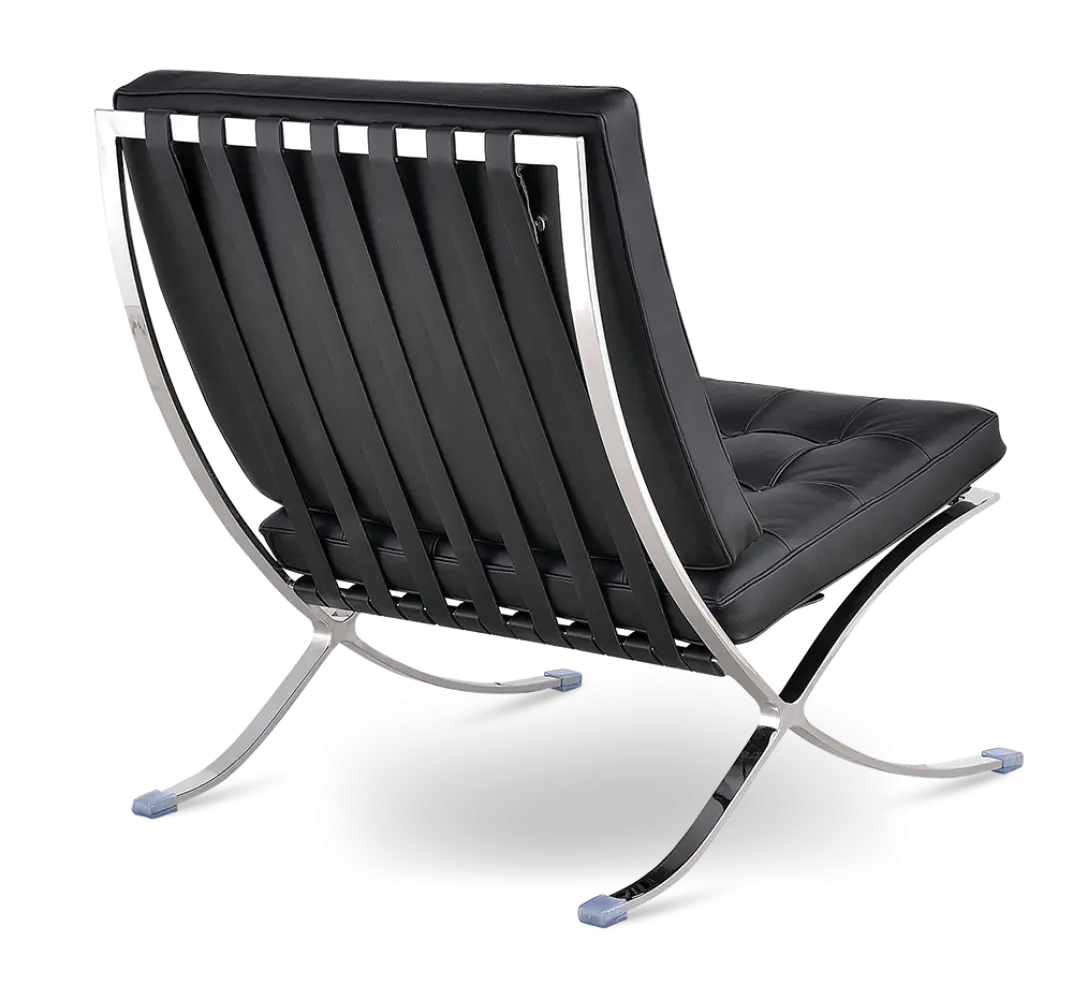 Paviljoen Chair XL Zwart Leer