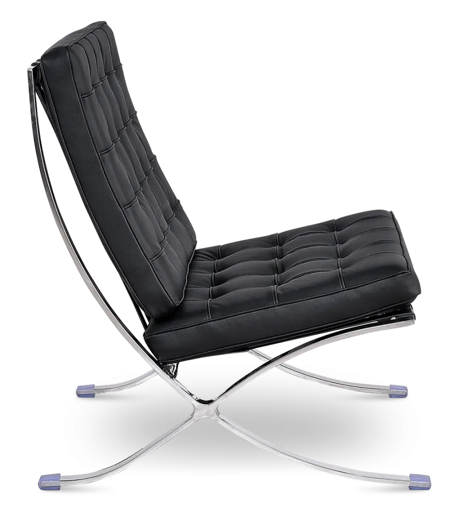 Paviljoen Chair XL Zwart Leer