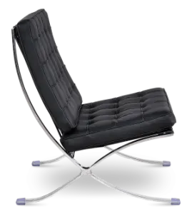 Paviljoen Chair XL Zwart Leer