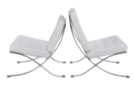 Barcelona Chair XL Wit Leer