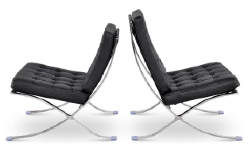 Barcelona Chair XL Zwart Leer
