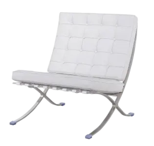 Barcelona Chair XL Wit Leer