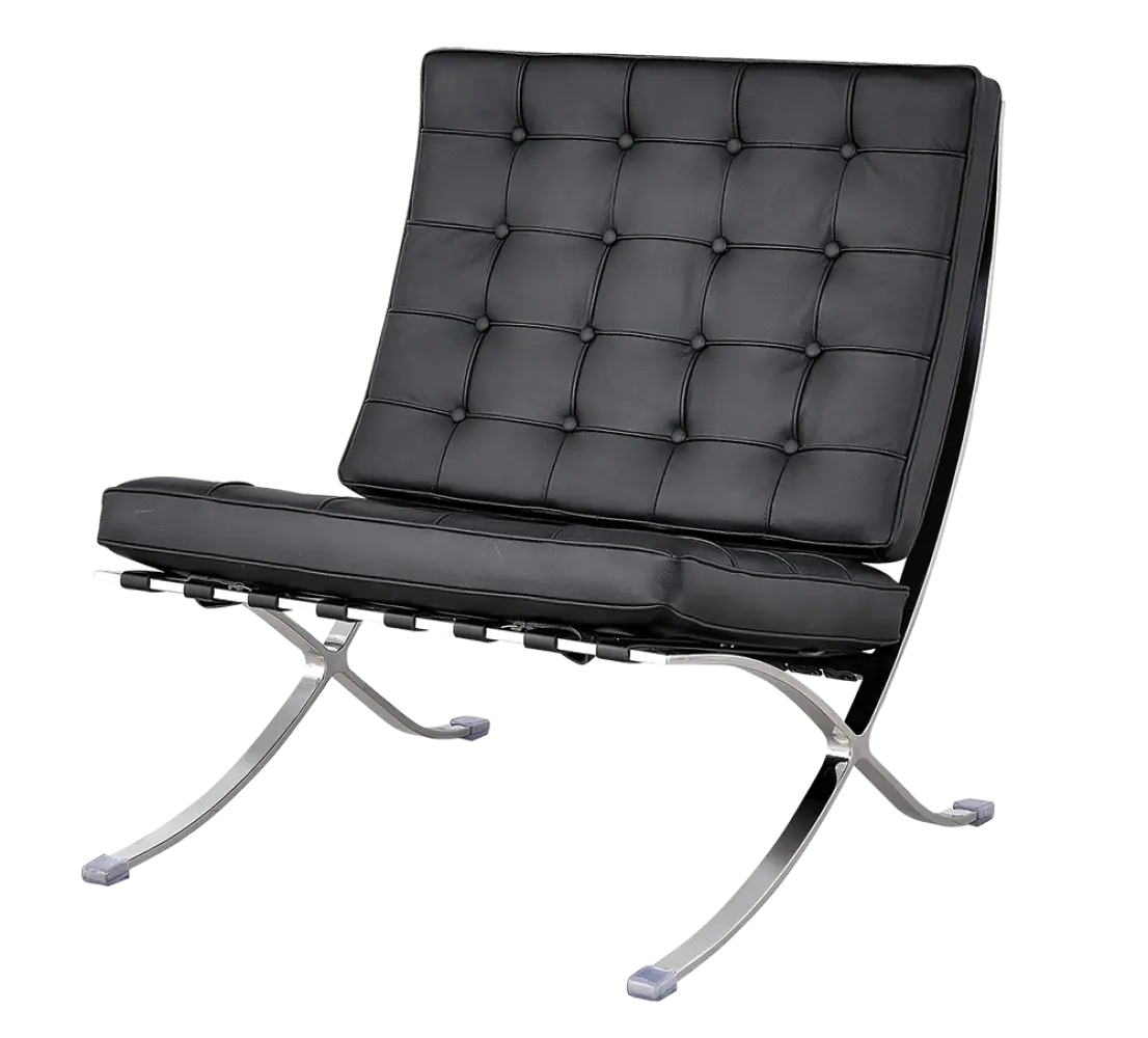 Barcelona Chair XL Zwart Leer