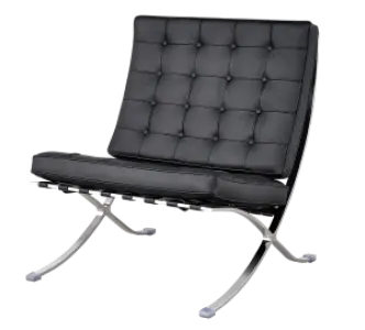 Barcelona Chair XL Zwart Leer