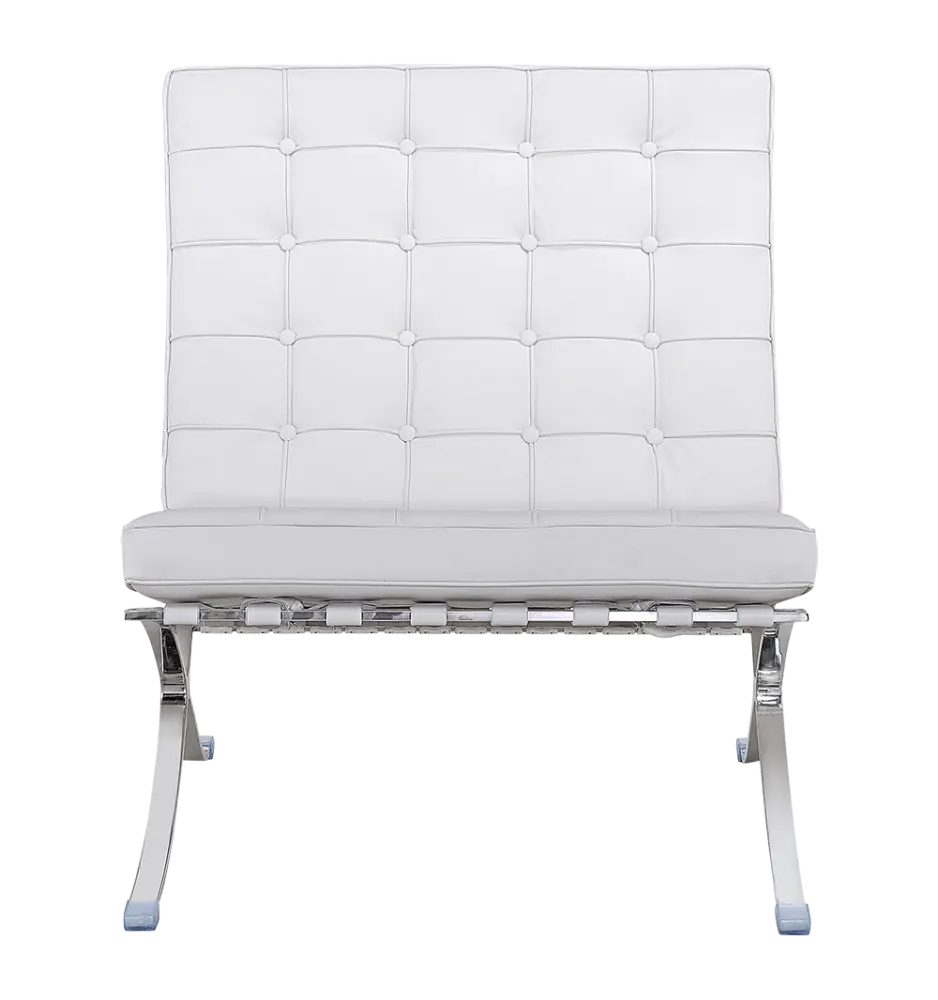 Barcelona Chair XL Wit Leer