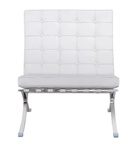 Barcelona Chair XL Wit Leer
