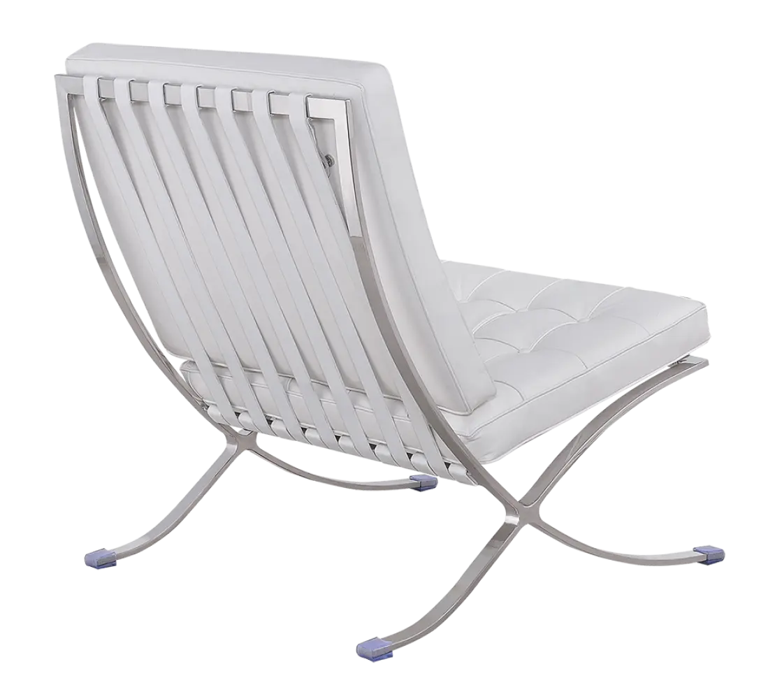Barcelona Chair XL Wit Leer