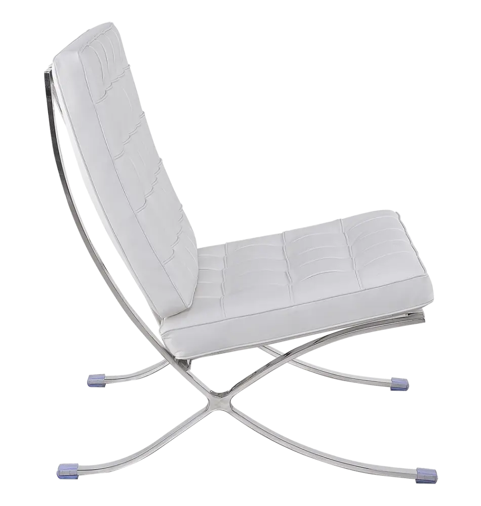 Barcelona Chair XL Wit Leer