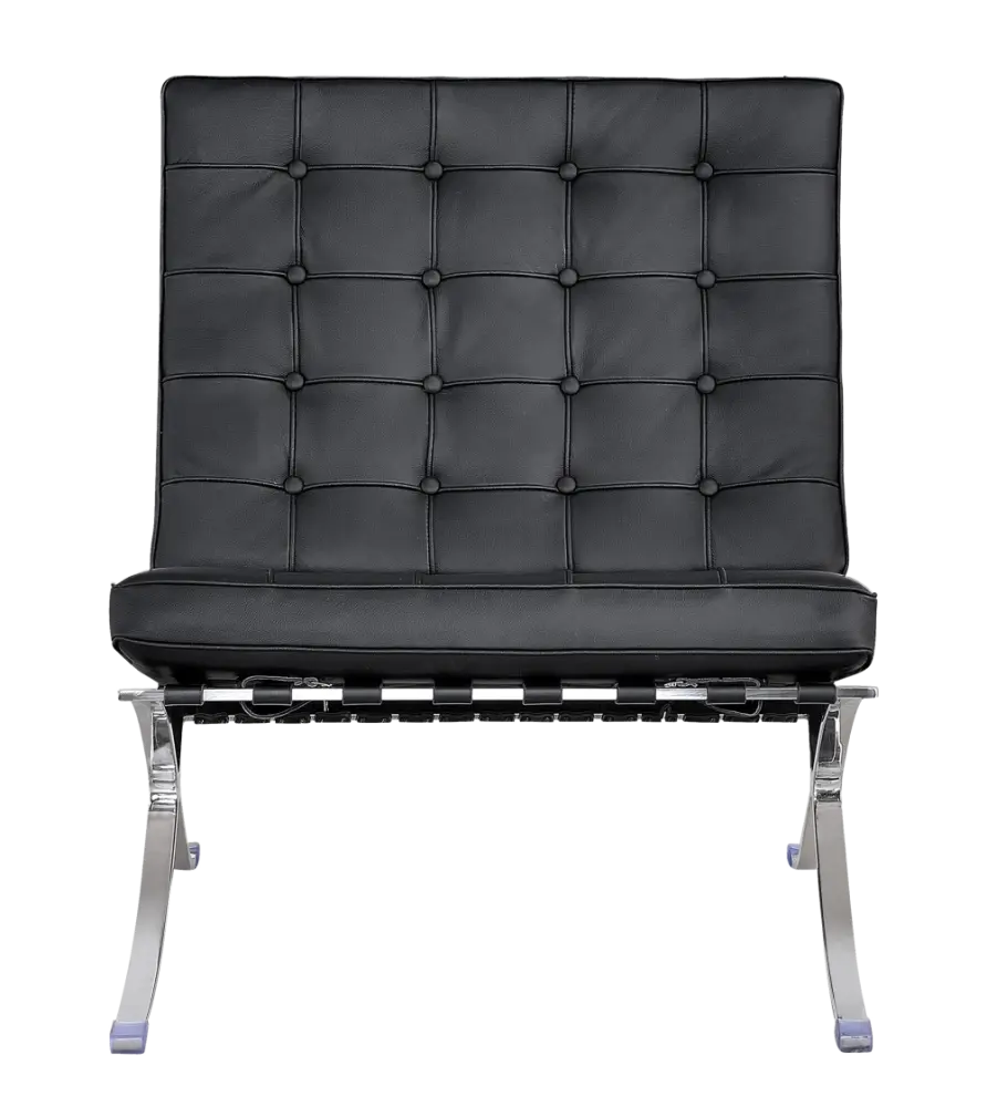 Barcelona Chair XL Zwart Leer