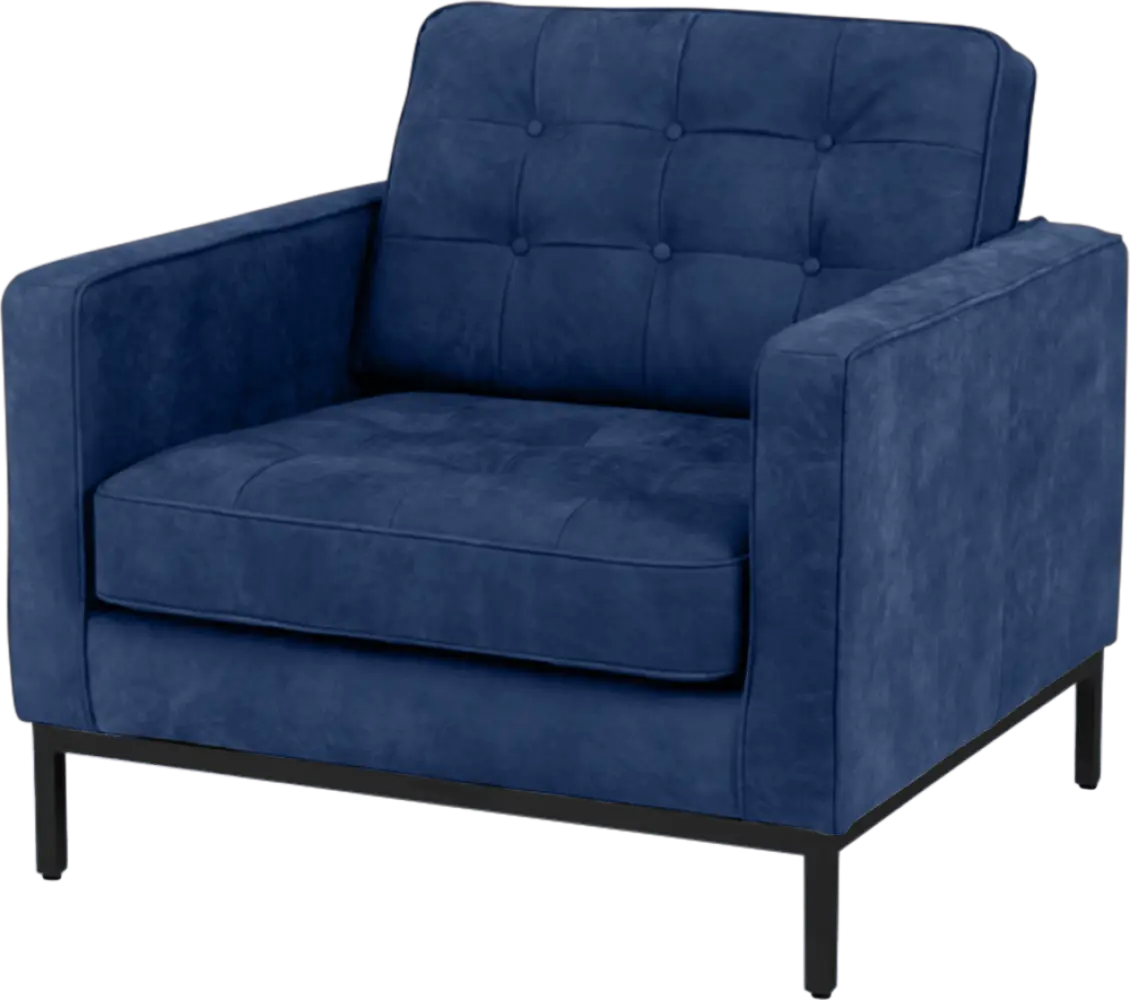 Italo Chair Kings Blue Velvet