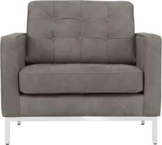 Italo Chair Elegant Silver/Grey Velvet