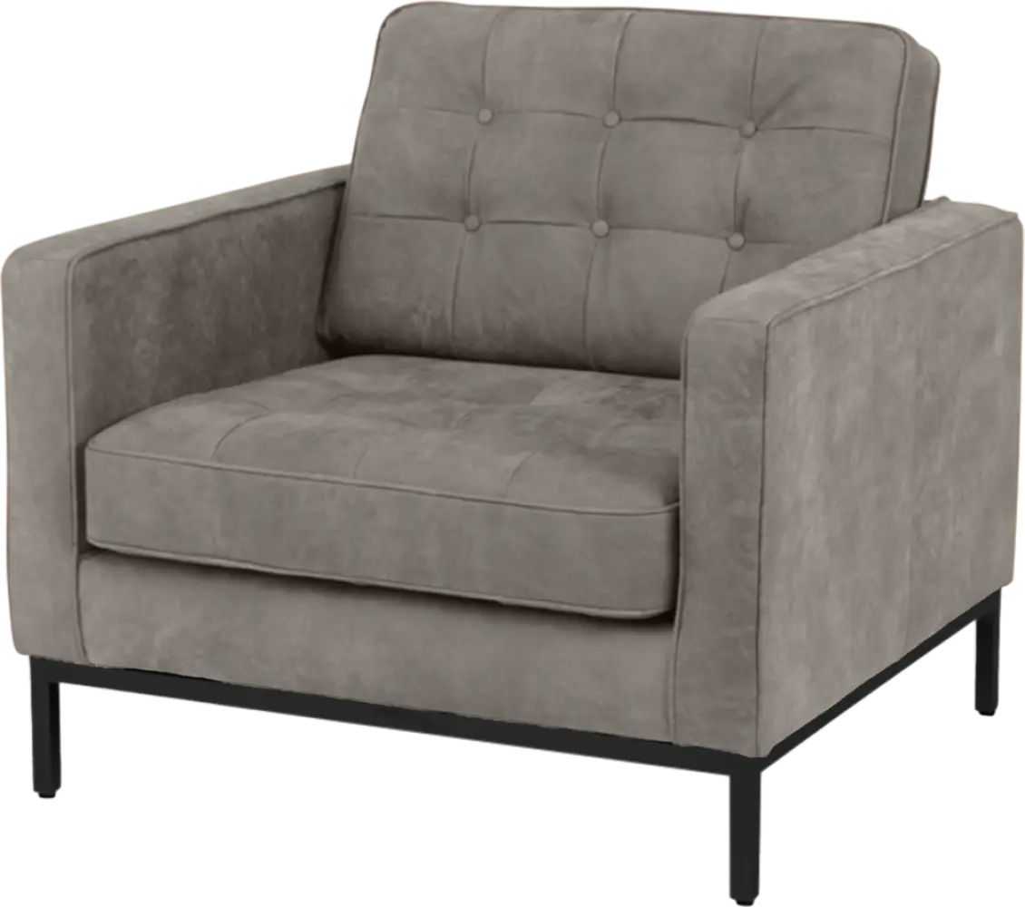 Italo Chair Elegant Silver/Grey Velvet