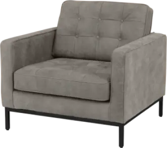 Italo Chair Elegant Silver/Grey Velvet