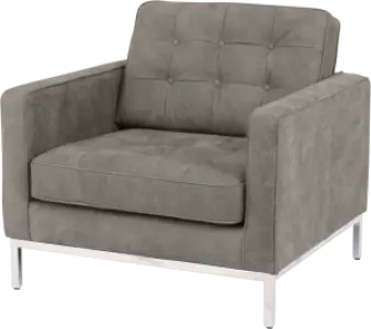 Italo Chair Elegant Silver/Grey Velvet