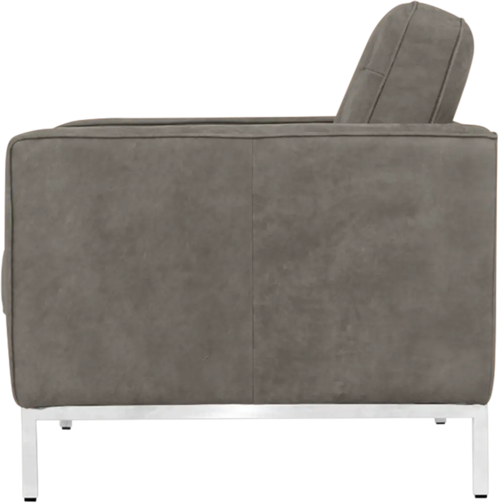 Italo Chair Elegant Silver/Grey Velvet