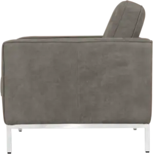 Italo Chair Elegant Silver/Grey Velvet