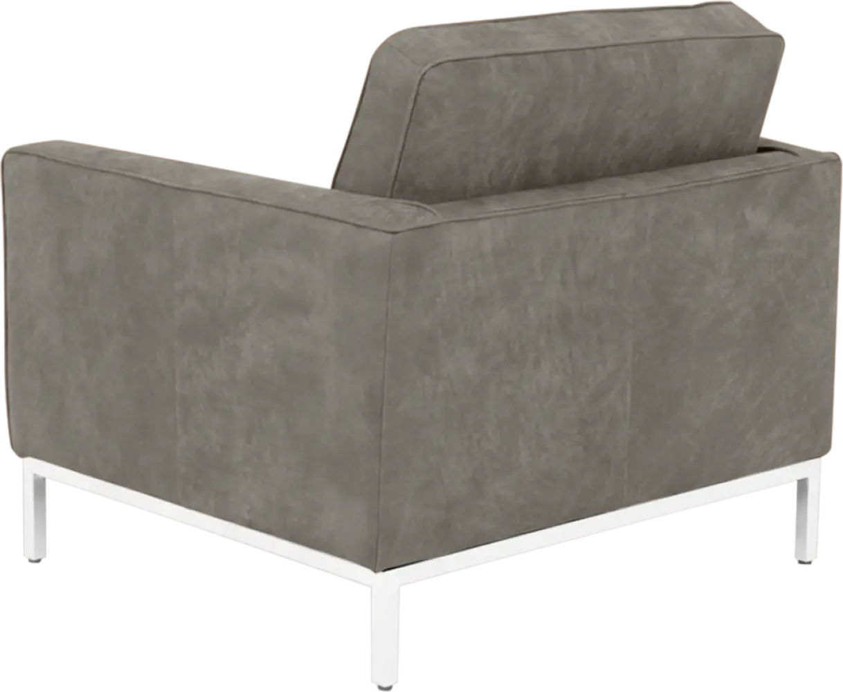 Italo Chair Elegant Silver/Grey Velvet