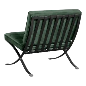 Barcelona Chair Groen Velvet | Zwart Frame