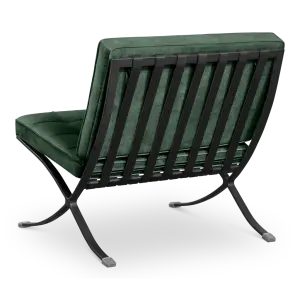Paviljoen Chair Groen Velvet | Zwart Frame
