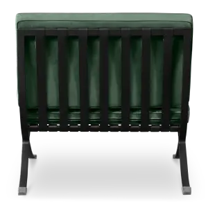 Paviljoen Chair Groen Velvet | Zwart Frame