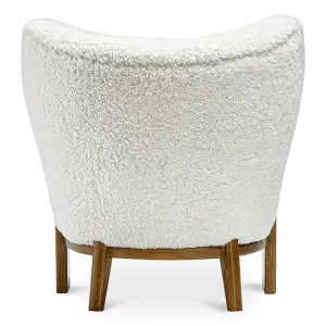Little Kita Fauteuil Wit | Walnoot Pootjes