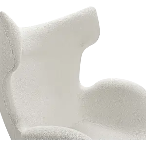 Flag Chair Wit Teddy Boucle