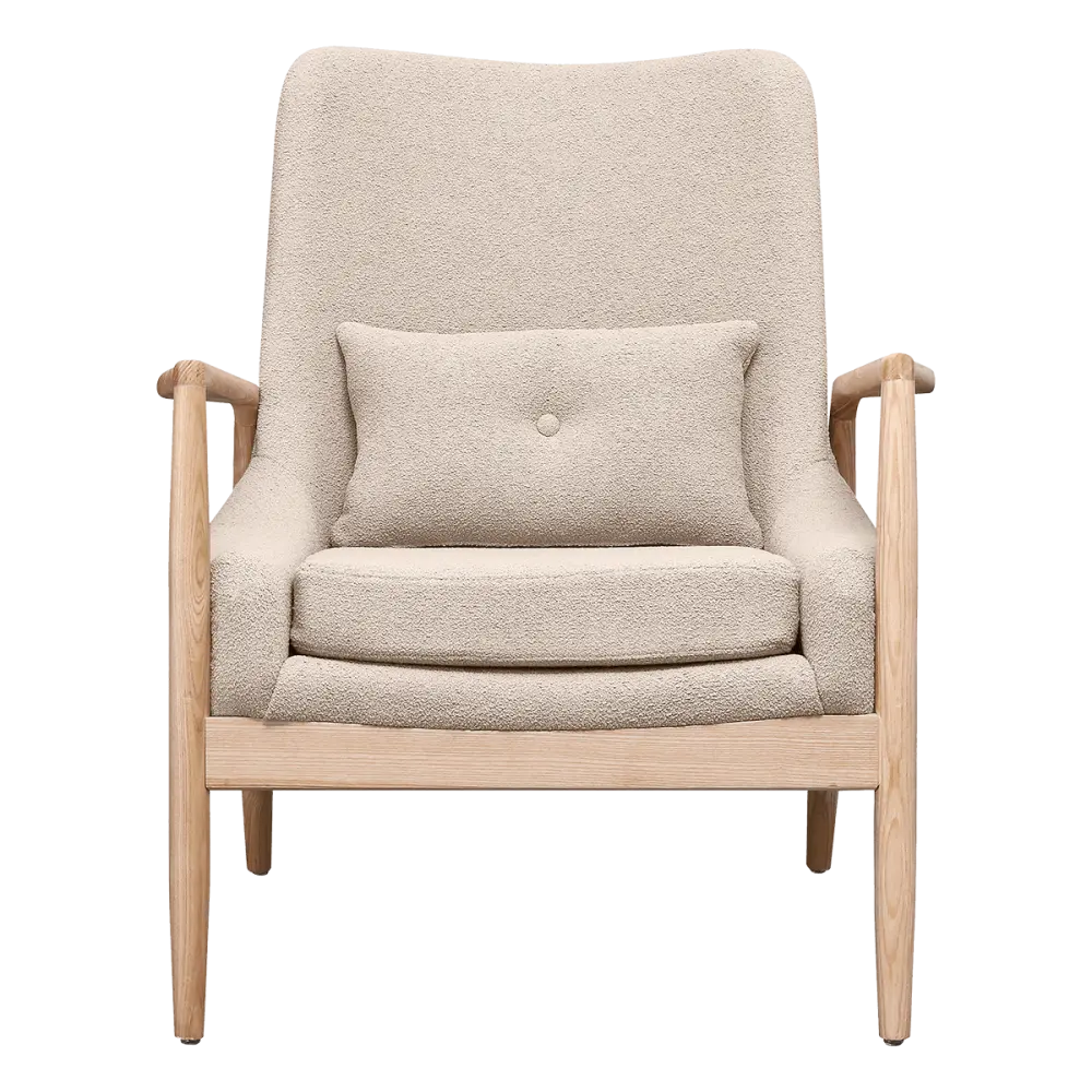 Cavel Flyder Scandinavische Lounge Chair Teddy Taupe Essen