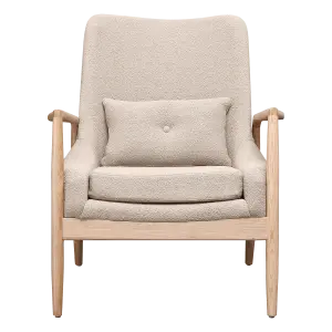 Cavel Flyder Scandinavische Lounge Chair Teddy Taupe Essen