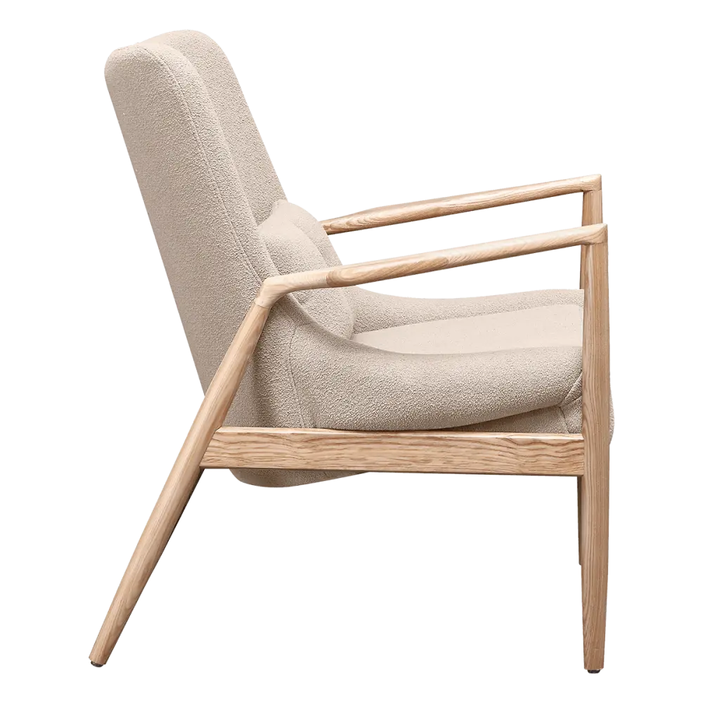 Cavel Flyder Scandinavische Lounge Chair Teddy Taupe Essen