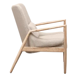 Cavel Flyder Scandinavische Lounge Chair Teddy Taupe Essen