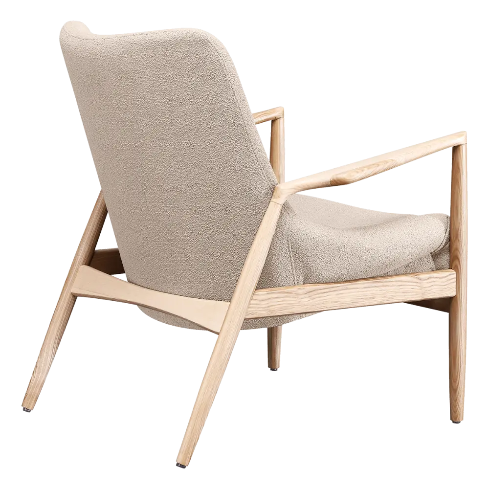 Cavel Flyder Scandinavische Lounge Chair Teddy Taupe Essen