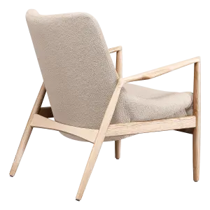Cavel Flyder Scandinavische Lounge Chair Teddy Taupe Essen