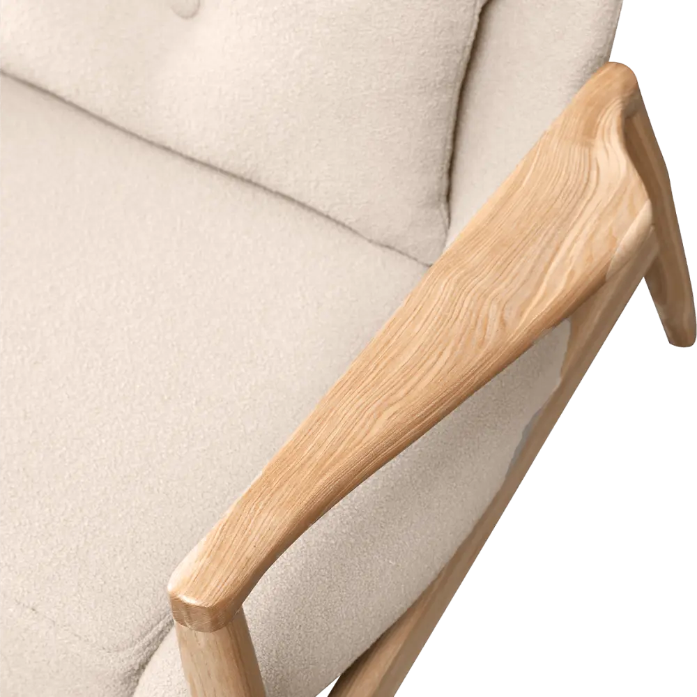 Cavel Flyder Scandinavische Lounge Chair Teddy Taupe Essen