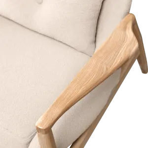 Cavel Flyder Scandinavische Lounge Chair Teddy Taupe Essen