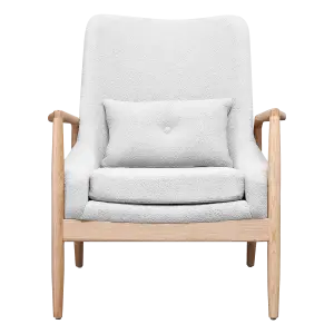 Cavel Flyder Scandinavische Lounge Chair Teddy Wit Essen