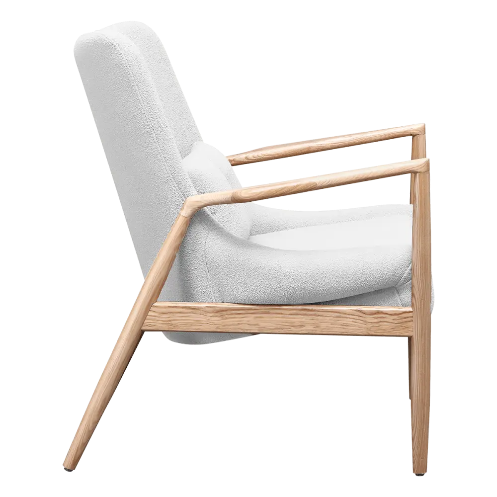 Cavel Flyder Scandinavische Lounge Chair Teddy Wit Essen