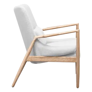 Cavel Flyder Scandinavische Lounge Chair Teddy Wit Essen